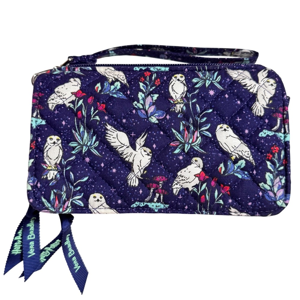 Vera Bradley Harry Potter Hedwig Forbidden Forest Quilted Cotton Wristlet Wallet